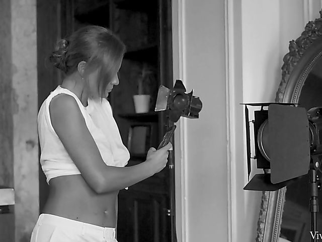 Behind the scenes of a lesbian photo shoot with Tina Kay, Cindy Shine and Eveline Dellai