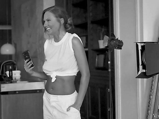 Behind the scenes of a lesbian photo shoot with Tina Kay, Cindy Shine and Eveline Dellai