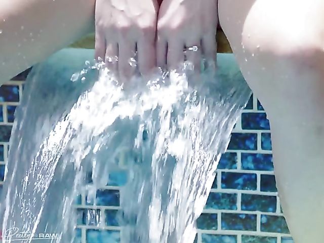 Short hair brunette Natalie Porkman gets pounded hard by two studs