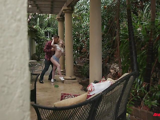 Tied fuck in the bedroom with blonde Kate Kennedy and her kinky lover