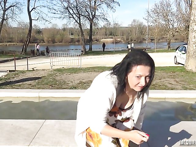 French mature public threesome and bedroom anal with Aline and  Sandy