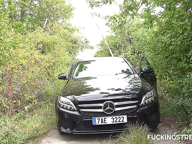 Tits flashing in the car and cash for sex in the outdoors with busty Barbie Esm