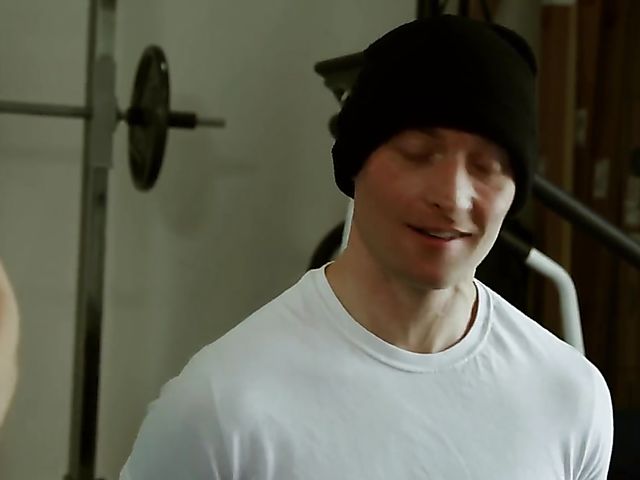 His gym workout session comes to an end as soon as his naughty step sister Abella Danger shows up