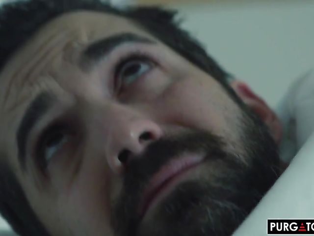 Lilly Hall - Pussy cum shot in bed with the priest