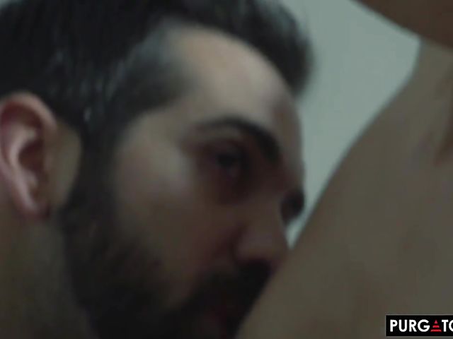 Lilly Hall - Pussy cum shot in bed with the priest