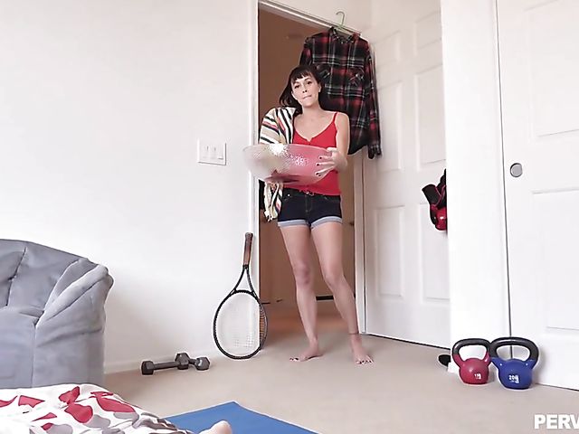 POV mom helps her black stepson and can't keep her hands off his cock