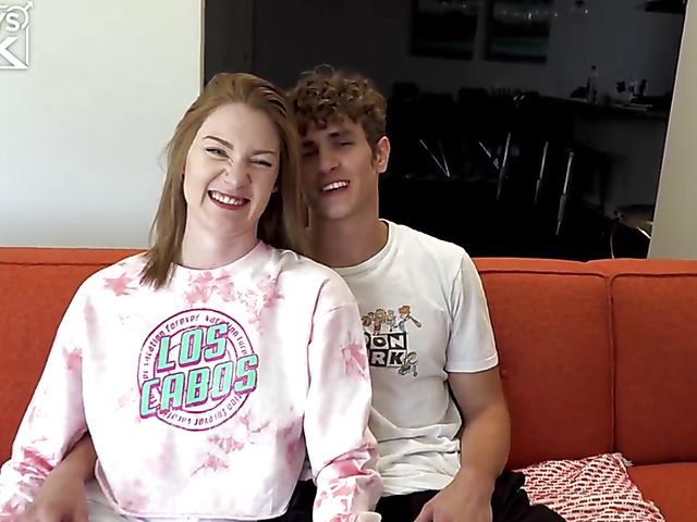 Couple condom sex featuring Marcus Mora and Riley Holt