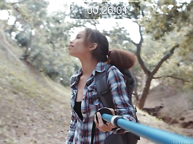 Charlotte Stokely and Aidra Fox lesbian camping in the wild