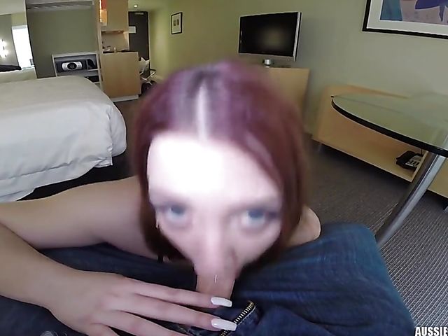 Acacia Henley - Aussie redhead blowjob from your point of view