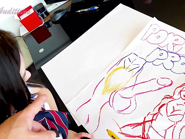 Audition creampie POV with naughty student Sabrina