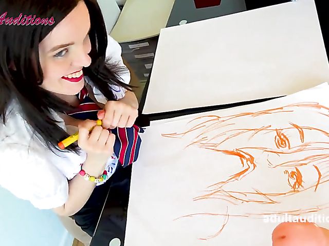 Audition creampie POV with naughty student Sabrina