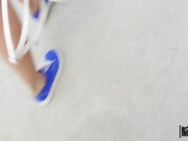 Public pickups POV with busty Marica Chanelle flashing and fucking in the street for cash