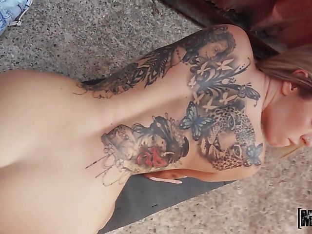 Public pickups POV with busty Marica Chanelle flashing and fucking in the street for cash