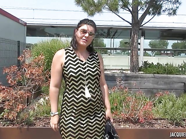 French chubby small tits woman in boots Maeva gets banged outdoors