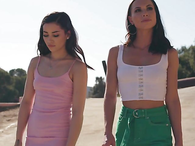 Amazing lesbian threesome in the bedroom with Aidra Fox, Sabina Rouge and Aria Lee