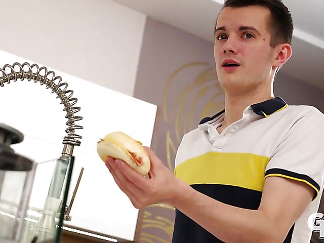 Rim job and anal fuck in the living room with skinny girl Lina Luxa