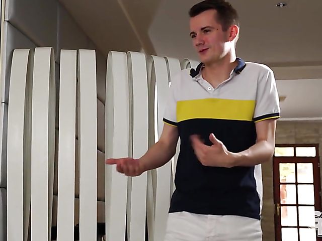 Rim job and anal fuck in the living room with skinny girl Lina Luxa