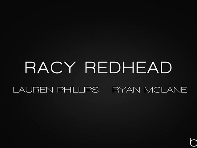 Busty redhead anal oiled session featuring gorgeous Lauren Phillips