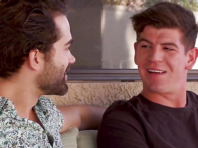 Bisexual strapon threesome with Dustin Hazel, Troy Daniels and Jane Rogers