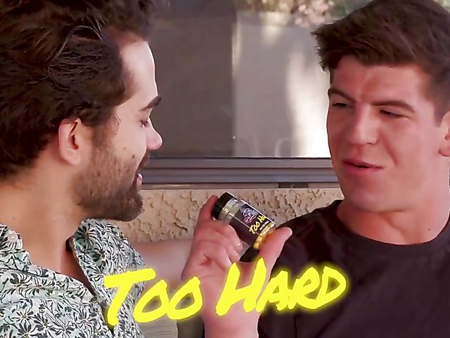 Bisexual strapon threesome with Dustin Hazel, Troy Daniels and Jane Rogers