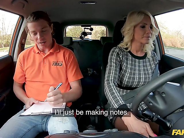 Tiffany Rousso - MILF car fun with her lucky driving instructor