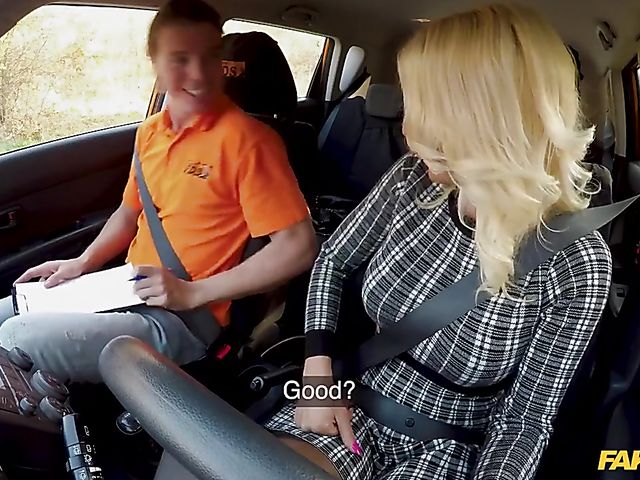 Tiffany Rousso - MILF car fun with her lucky driving instructor