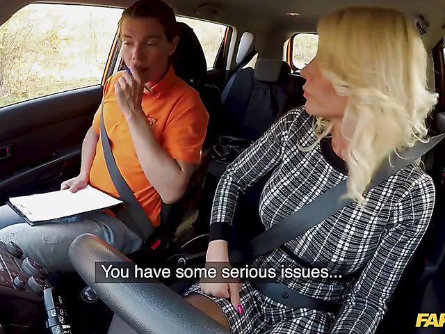 Tiffany Rousso - MILF car fun with her lucky driving instructor