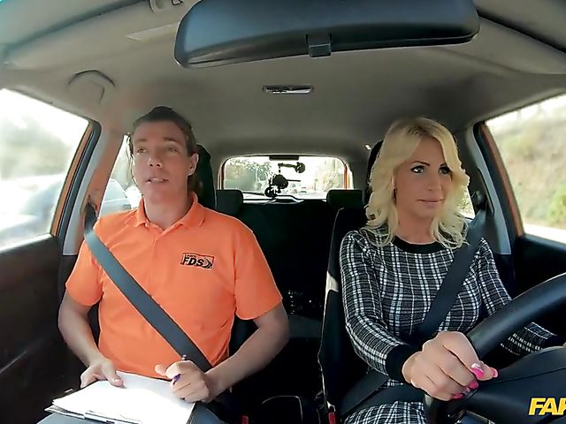 Tiffany Rousso - MILF car fun with her lucky driving instructor