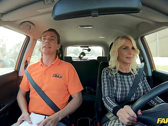 Tiffany Rousso - MILF car fun with her lucky driving instructor