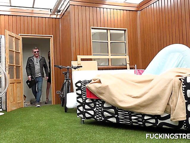 Skinny redhead Freya Dee gets picked up to fuck for money  