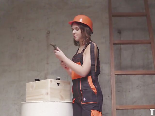 Oxana Chic - Uniform babe solo with self spanking and erotic fingering