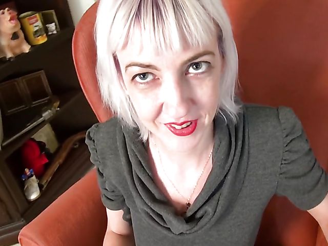 Mature dildo freak Sylvie J rubs her cunt in her see-through pantyhose and fucks herself