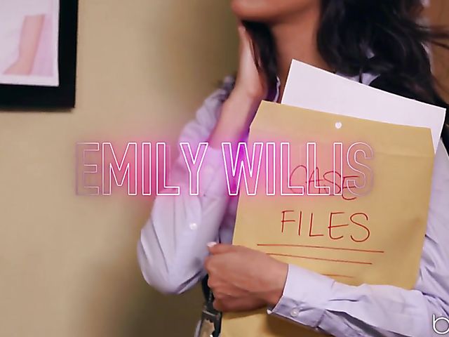Teen petite investigator Emily Willis fucks her colleague