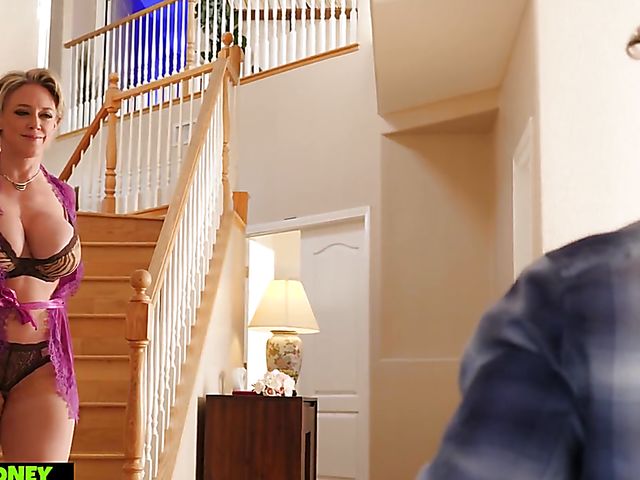 Amazing MILF with mega tits Dee Williams seduces a boy