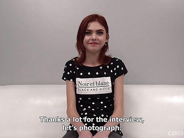 Petite redhead casting with 18-year-old Andrea