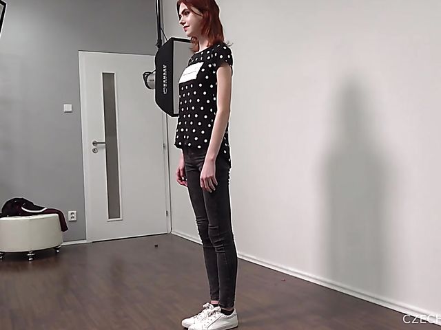 Petite redhead casting with 18-year-old Andrea