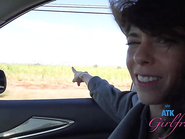 Outdoor fucking and car handjob with bikini GF Vera King