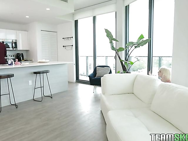 Exxxtra small blonde Alice Pink banging in her pink stockings