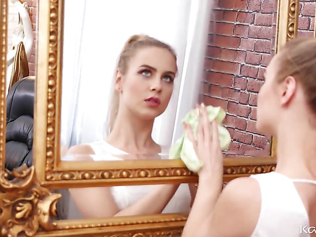 Sexy solo in black shoes with flat chested Alecia Fox