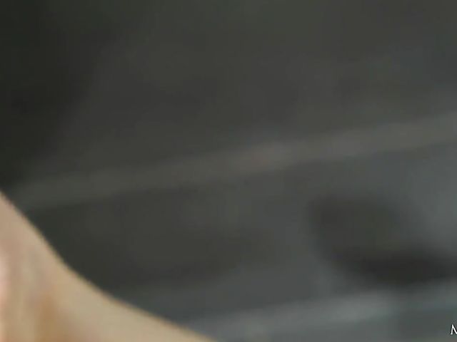 Red-haired Sabina Rouge solo fingering in stockings before shower masturbation