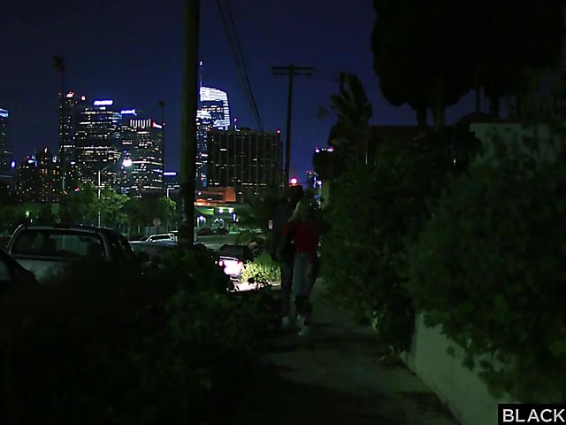 Mazzy Grace - Blacked blonde in blue jeans and red lace top