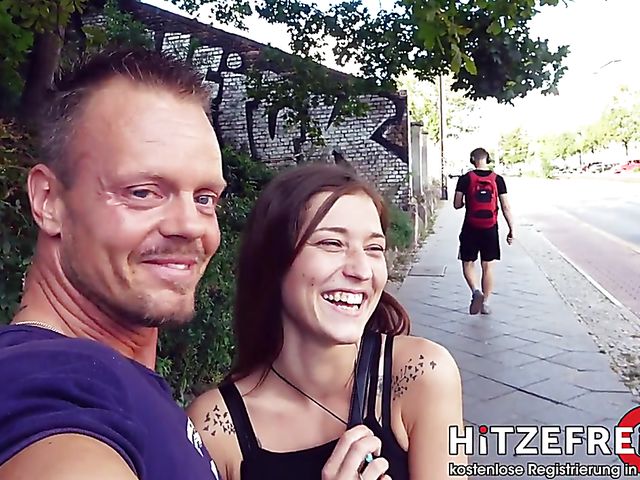Minidress sex in public place with tiny Mina