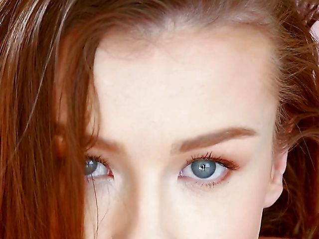 Erotic solo with blue-eyed redhead Emily Bloom 