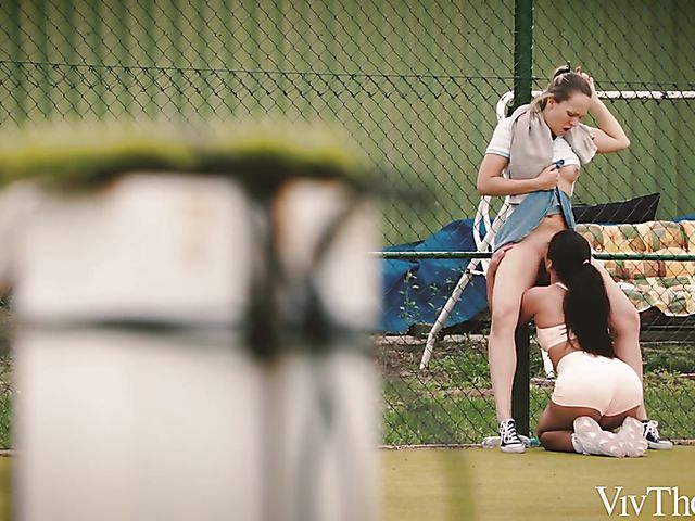 Liv Revamped and Blue Angel lesbian tennis love