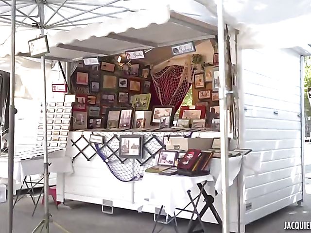 Big tits BBW outdoor anal by the sea with French Cassie