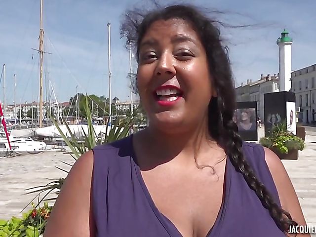 Big tits BBW outdoor anal by the sea with French Cassie