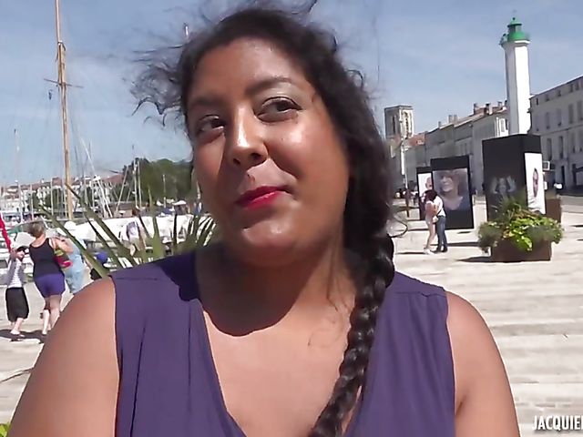 Big tits BBW outdoor anal by the sea with French Cassie