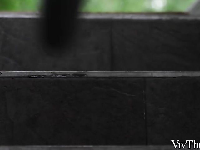 Viv Thomas lesbian garden love with Aislin and Alya Stark