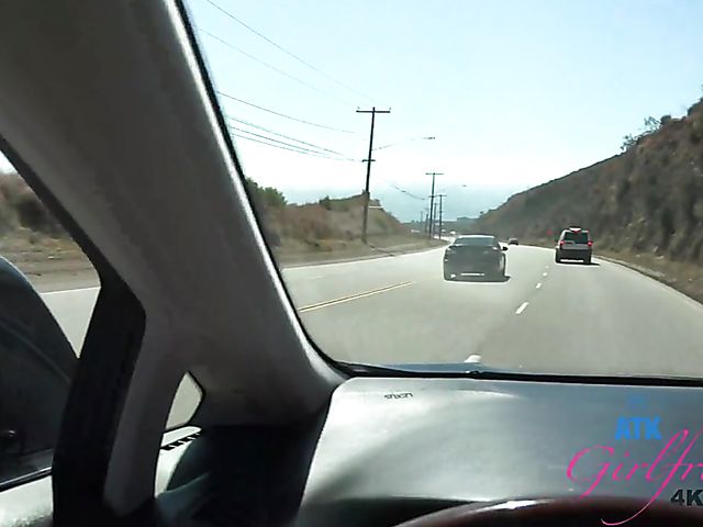 Pretty bikini teen Audrey Hempburn shows it all on the way to the beach