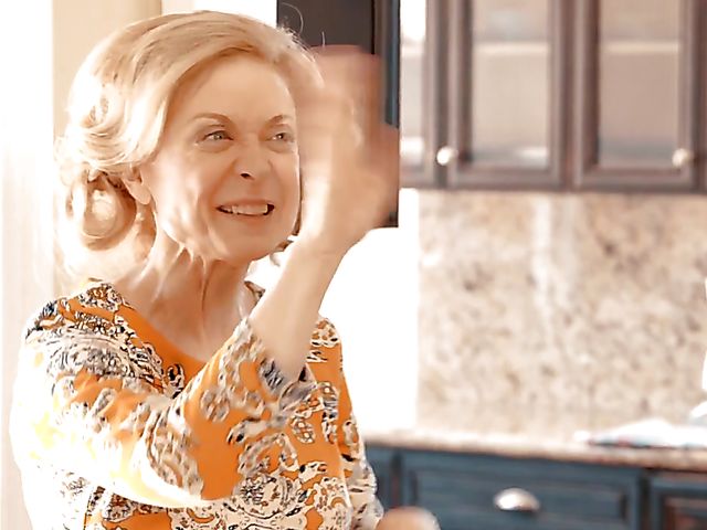 Secret fuck with long-haired redhead Lauren Phillip behind his grandma's back